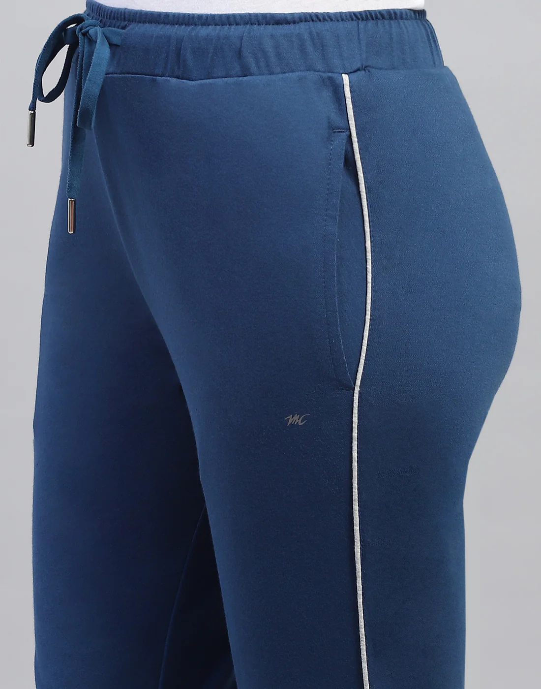 Women Teal Blue Solid Capri - Image 6