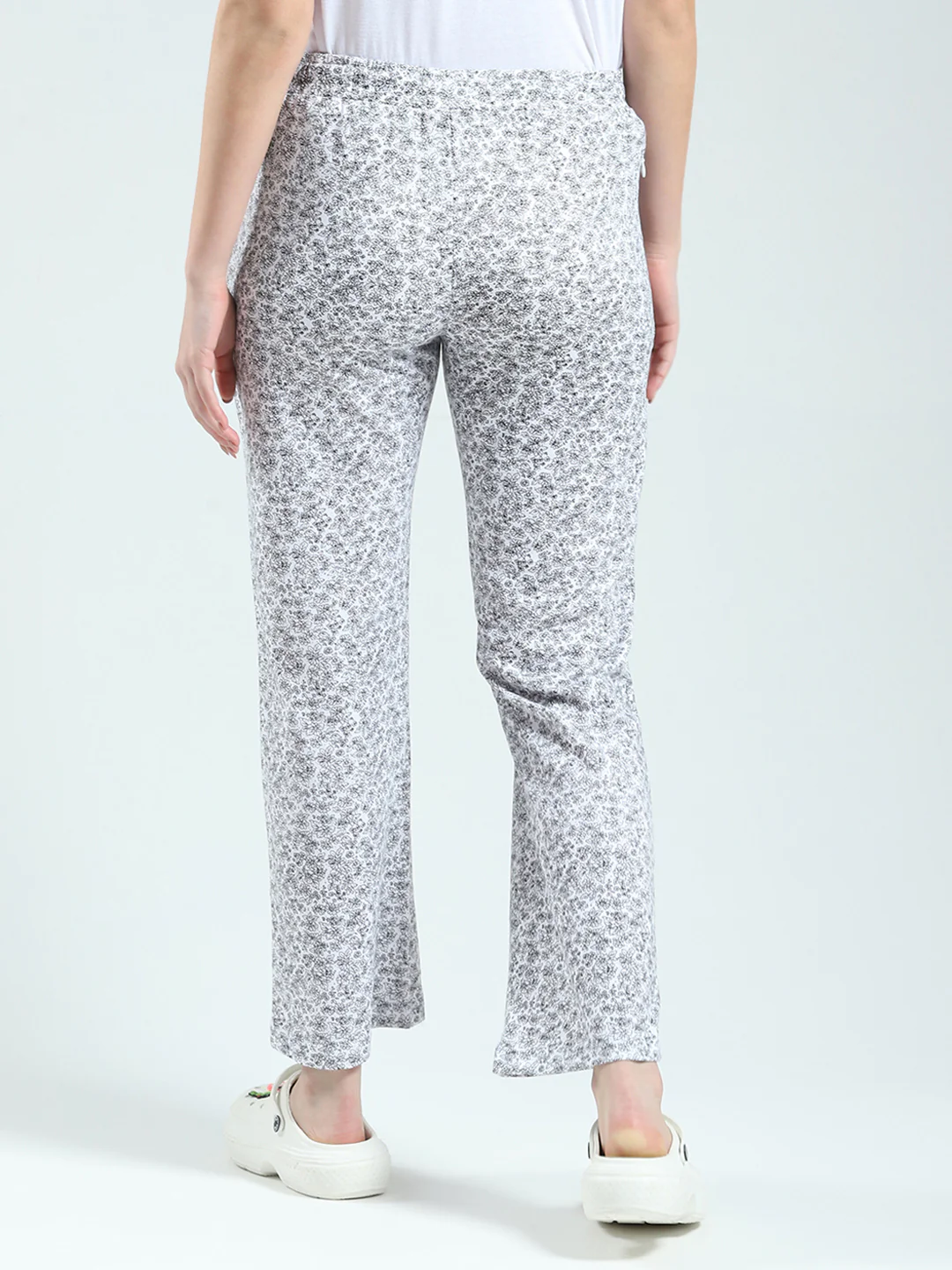 Women White Printed Regular Fit Lower - Image 5