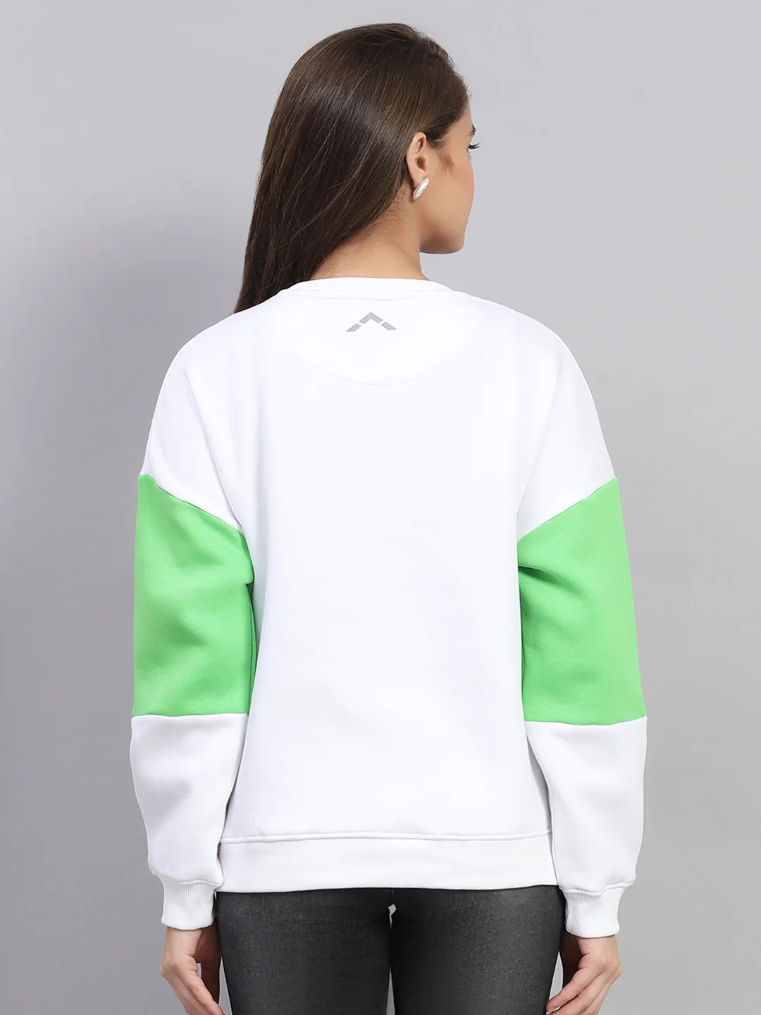Rock.it Women White Printed Round Neck Full Sleeve Sweatshirt - Image 5