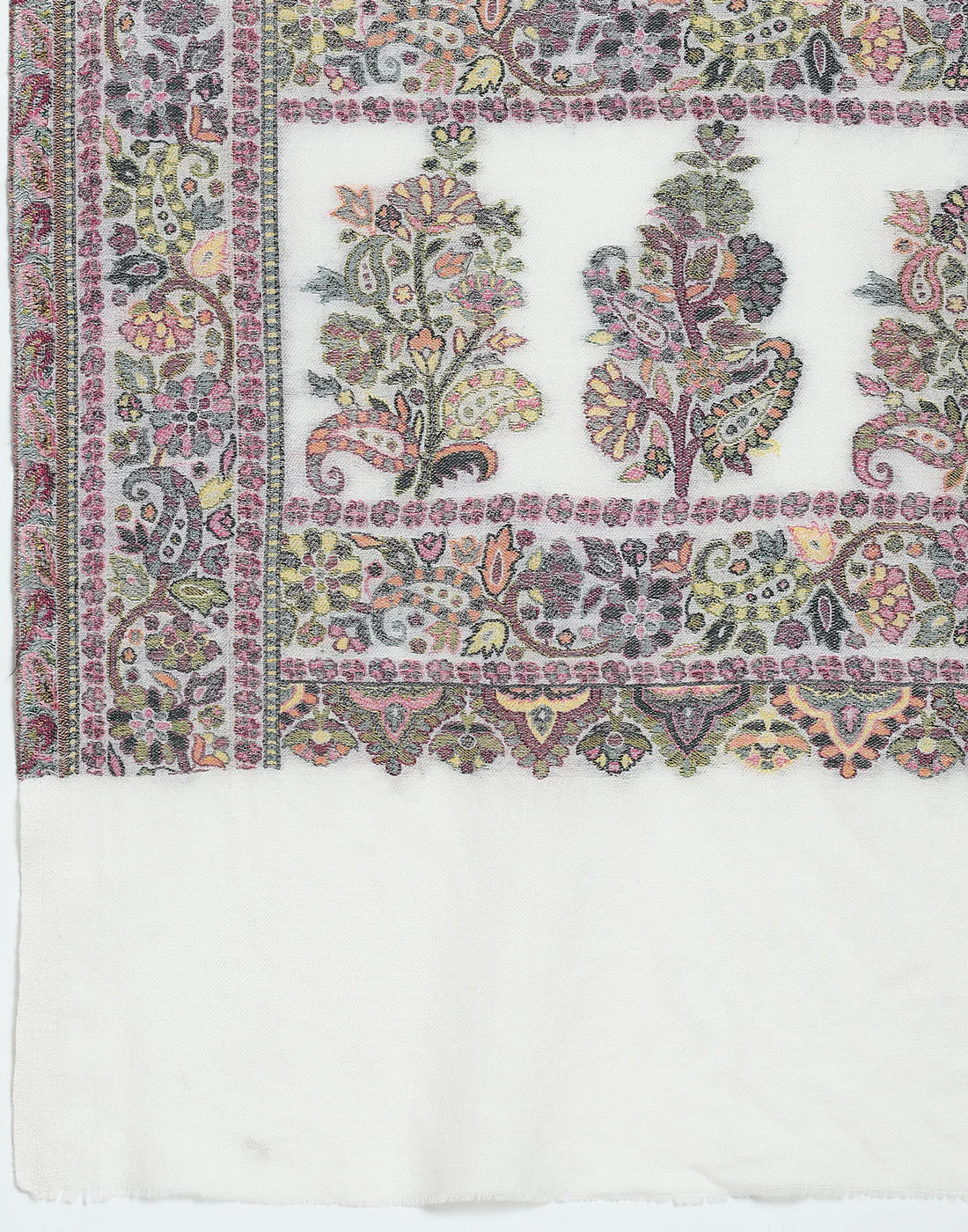 Women White Self Design Stole - Image 6