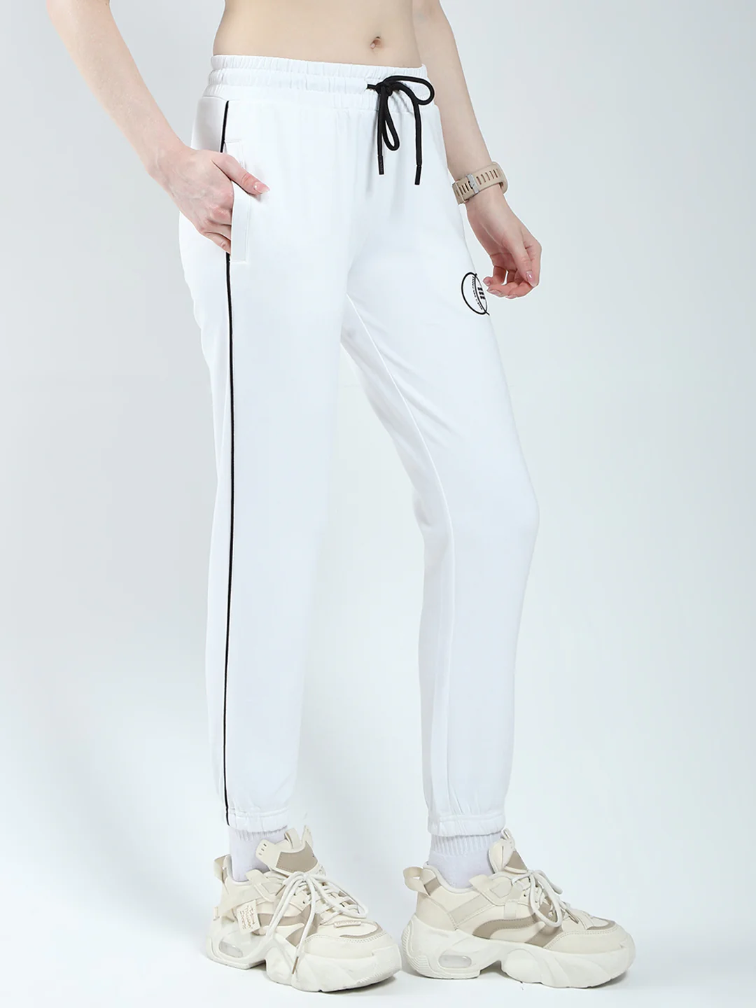 Rock.it Women White Solid Regular Fit Winter Lower - Image 4