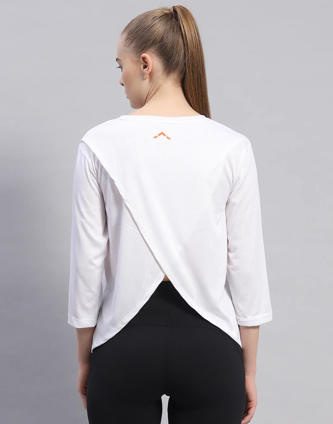 Rock.it Women White Solid Round Neck Half Sleeve Top - Image 6