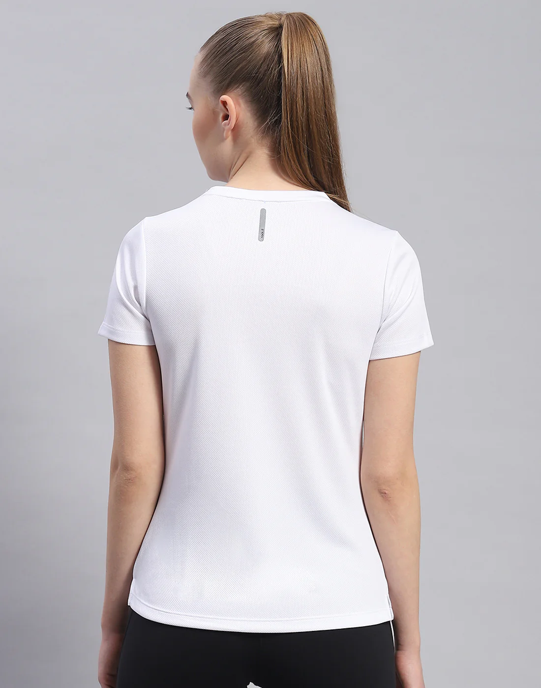 Rock.it Women White Solid V Neck Half Sleeve Top - Image 6