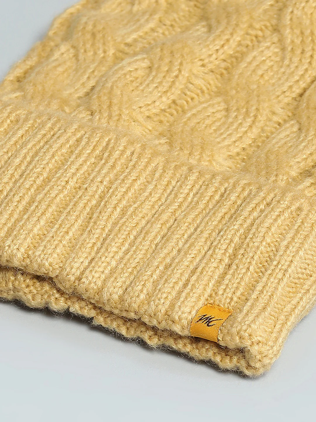 Women Yellow Self Design Cap - Image 7