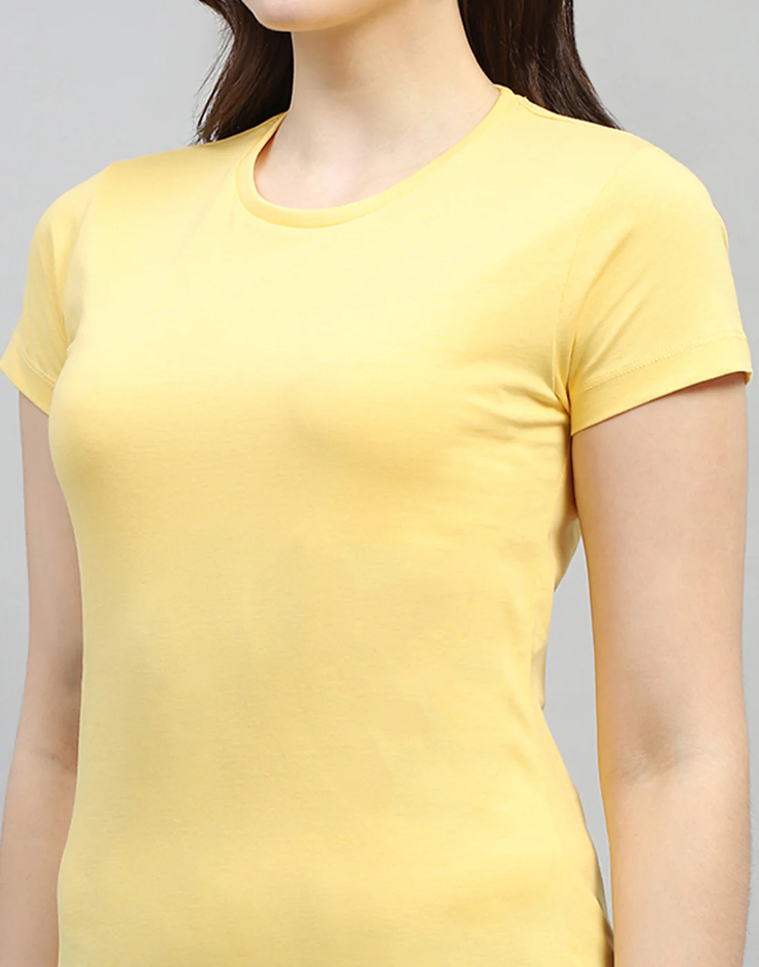Women Yellow & Turquoise Blue Solid Round Neck Half Sleeve Top (Pack of 2) - Image 10