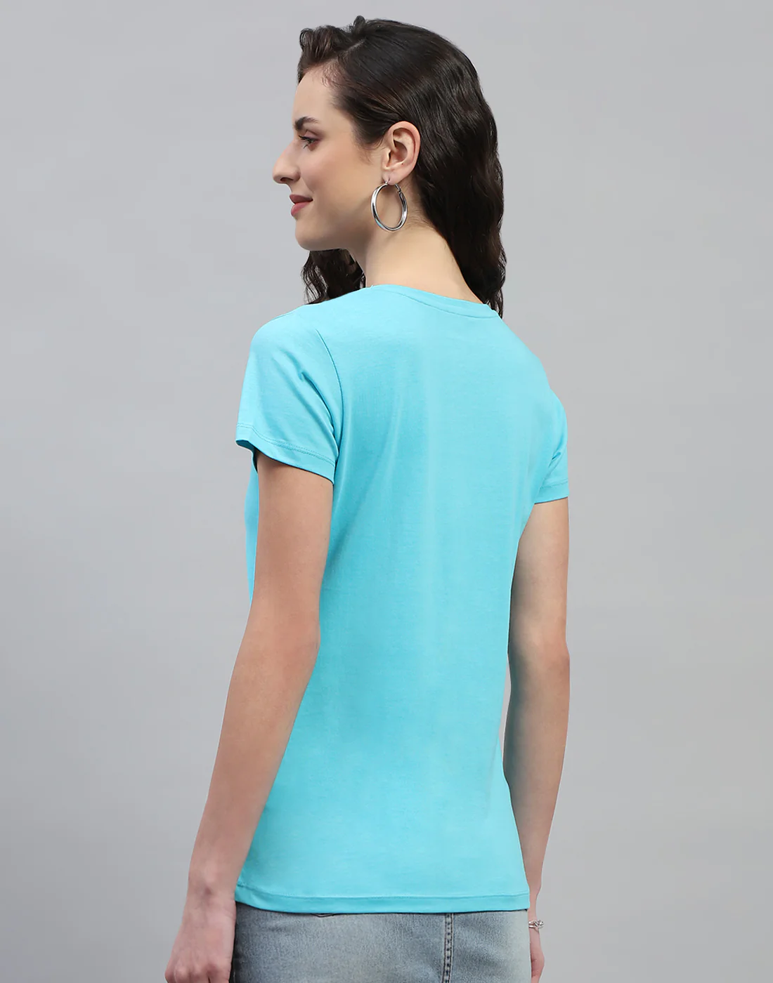 Women Yellow & Turquoise Blue Solid V Neck Half Sleeve Top (Pack of 2) - Image 10