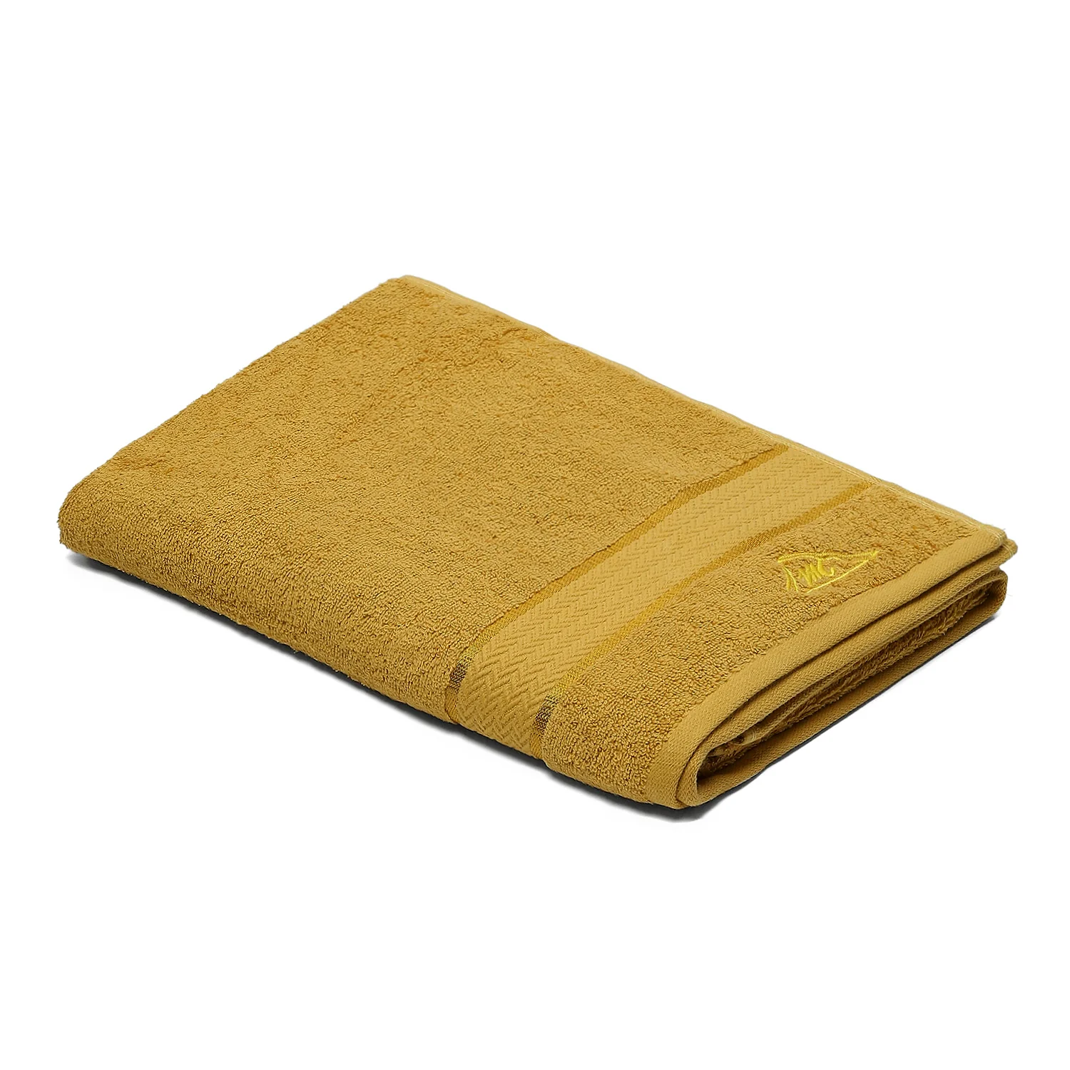 Yellow Cotton 450 GSM Bath Towel - Image 2