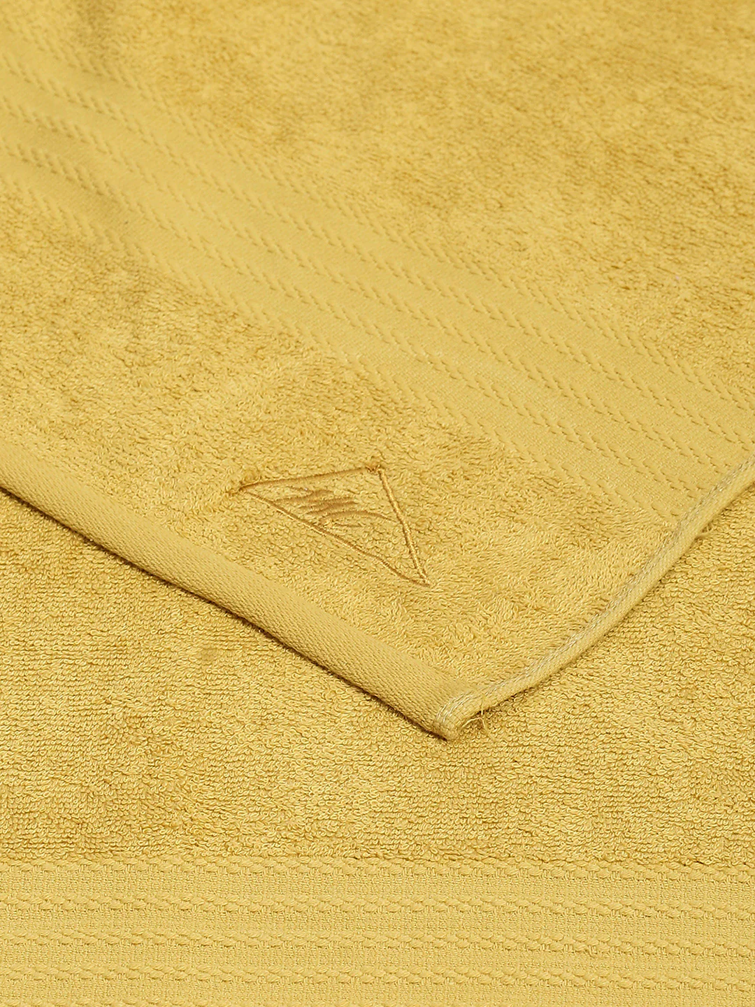 Yellow Cotton Solid 400 GSM Bath Towel (Jazz) - Image 4