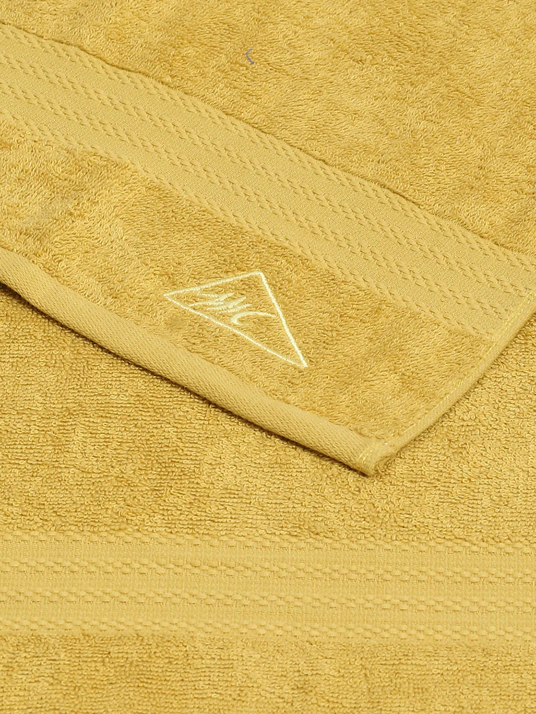 Yellow Cotton Solid 400 GSM Bath Towel (Jazz) - Image 4